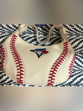 Cream Baseball-Stitch Hobo Bag